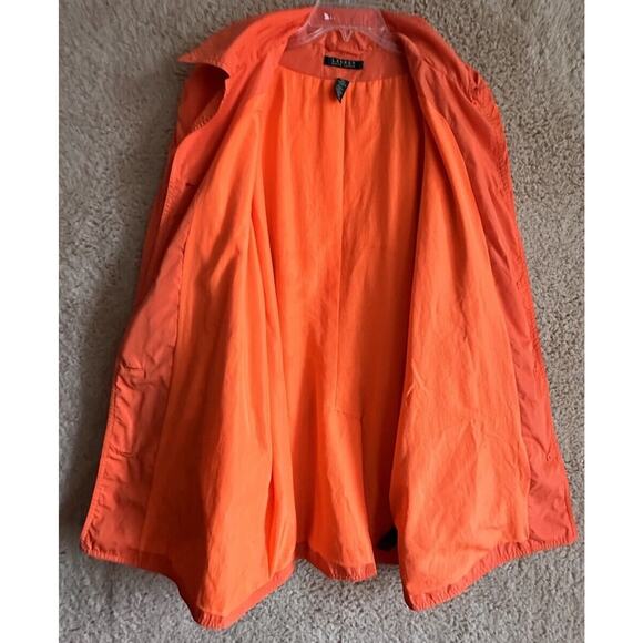 Lauren Ralph Lauren Fidajete Balmacaan Travel Trench Coat Womens Sz XL Orange - Picture 6 of 16